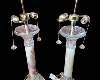 Vintage Marble Column Lamps