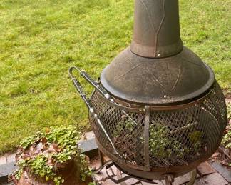 Iron Metal Chimenea with Stand