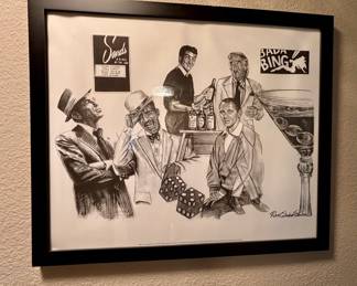 Framed Print "Legends: The Original Rat Pack" by Robert Stephen