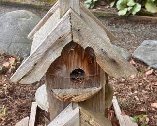 Handmade Wood Chapel Birdhouse