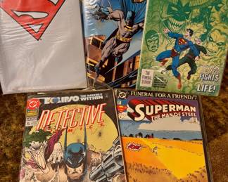 1993 DC Comics Adventures of Superman #500, 1993 DC Comics&nbsp;Batman "Knightfall" #500, 1992 DC Comics&nbsp;Detective Comics Annual "Eclipso: The Darkness Within" #5,  1993 DC Comics&nbsp;Superman: The Man of Steel "Funeral for a Friend" #21