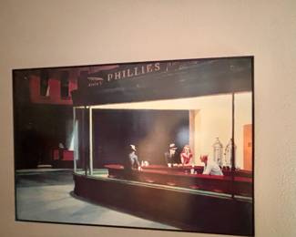 Framed Print "Nighthawks" by Edward Hopper