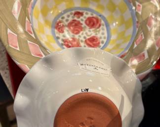 MacKenzie-Childs Keukenhof Pattern Mixing Bowl & Dipping Bowl
