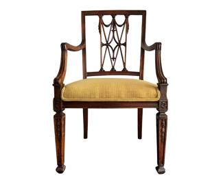 Beautiful Regency style highly carved hardwood armchair
