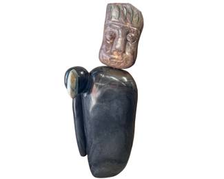 Shona carved marble statue