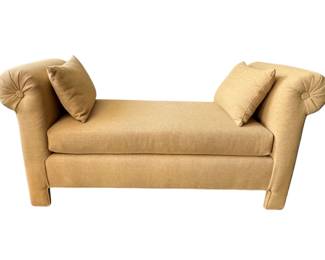 Roll arm fully upholstered bench