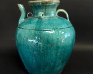 Chinese green glazed pottery jug
