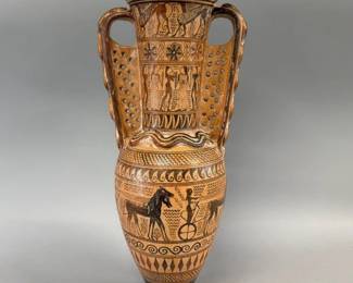Museum Reproduction Greek Protoattic amphora vase