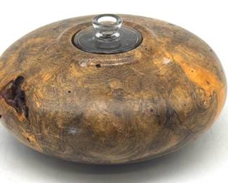 Richard Cruise 2000 (Moneta, VA) signed Buckeye burl inkwell