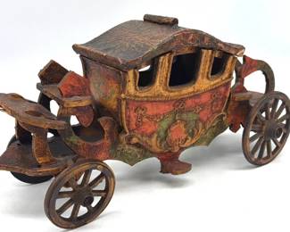 Hand carved Fisher body style wooden coach