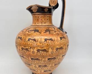 Greek museum reproduction "Levy Oinchoe" vase