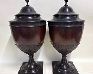 Pair of Regency style cutlery urns sold 2x the money