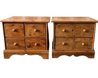 Pair of charming similar rustic pine diminutive chests; sold 2x the money