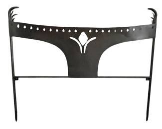 Artisan Arts and Crafts/Brutalist style iron headboard (QUEEN)