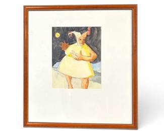 Framed original mixed media on paper by Michael Farrar (Clifton Forge, VA b. 1953)