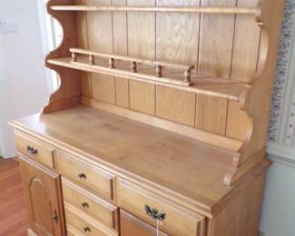 Rock maple open dish cabinet