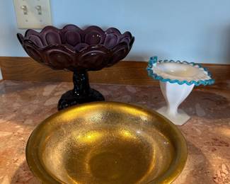 Pickard China Gold Encrusted Compote Bowl