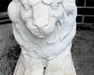 Cast Concrete Lion Statue 