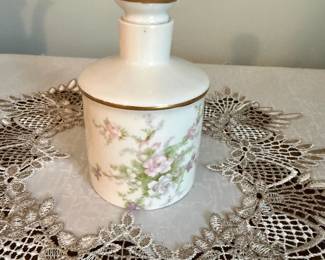Floral Painted Porcelain Perfume Bottle