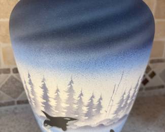 Benally Dini Vase with Killer Whale Design
