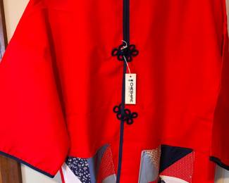 Cheshire Red Patchwork Kimono Style Jacket