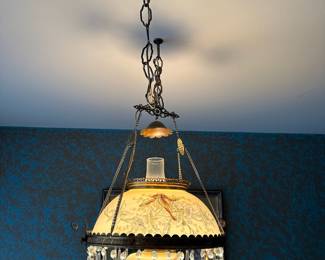 Circa 1800s Hanging Parlour Lamp