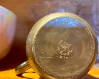 Manhattan Silver Plate Co. Quadruple Plate Floral Eteched Mug