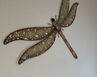 Metal Dragonfly Wall Decor Sculpture