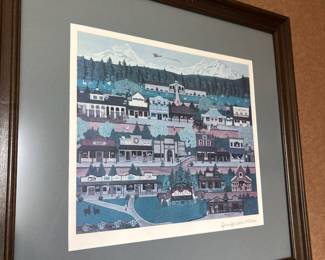 Framed & Matted Print "Welcome to Sisters" by Jennifer Lake Miller