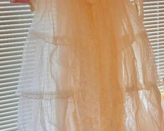 1940s Emma Domb Lace Tulle Wedding Dress