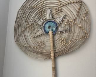 Boho Rattan Hand Fan
