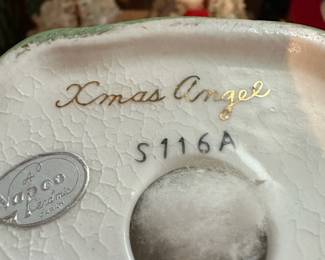 Pair of Napco Christmas Angel Figurines 