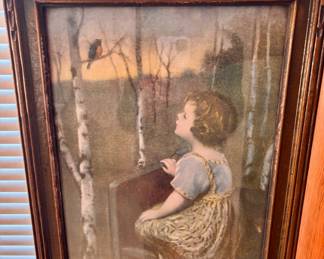 Framed 1920s Print "Spring Song" by Simon Glücklich&nbsp;