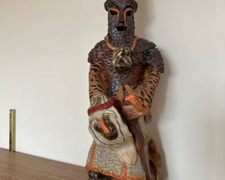 Spirit Warrior Pottery Sculpture