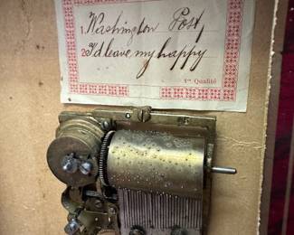 19th Century Victorian Red Velvet Music Box Photo Album