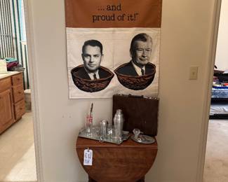 Vintage PLANTERS PEANUTS local celebrity advertising banner 