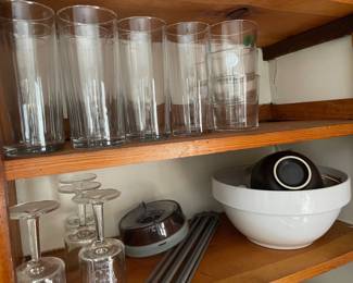 glassware (west elm), vintage glassware