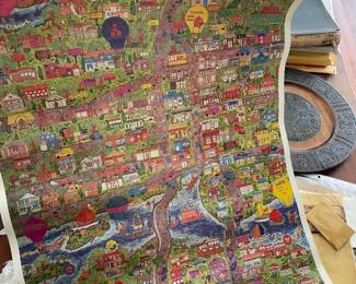 vintage new smyrna beach map poster