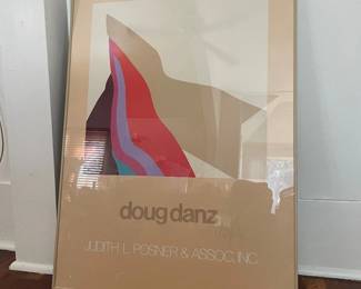 Vintage original signed lithograph by artist Doug Danz