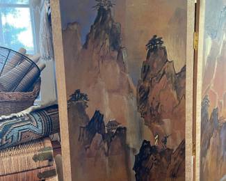 vintage painting on panels