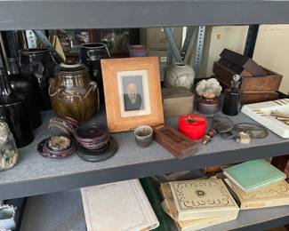 antiques and old photo albums