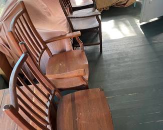 hand crafted wood dining chairs by Hunt