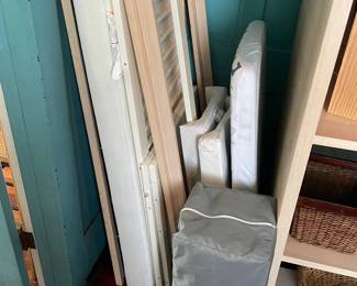 standard size baby or toddler crib with mattress, pack n play with mattress, changing mats