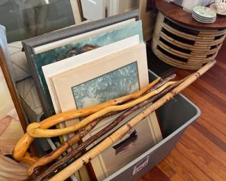 Hand made vintage walking sticks and canes