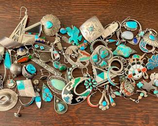 sterling turquoise single earrings etc