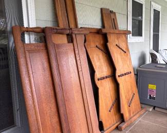2 Vintage Wood Headboards 