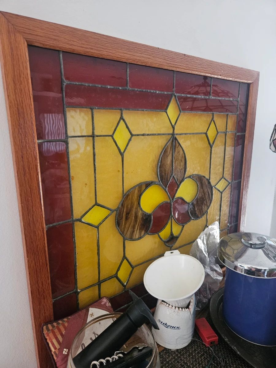 Stain glass wall hanging $89