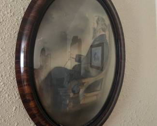 Antique reverse painting on glass $59