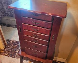 Freestanding jewelry armoire $50