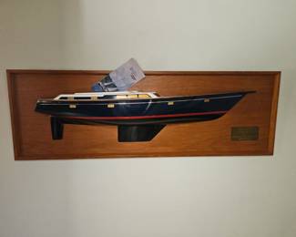 Awesome teak background model of their boat $200